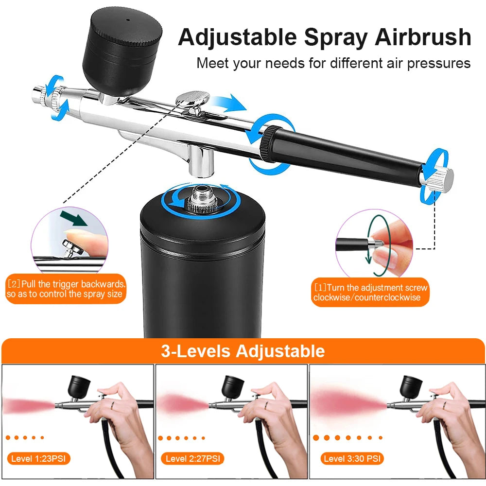 ZHIYU K10 Airbrush Nail Kit &ndash; Portable Sprayer For Nails
