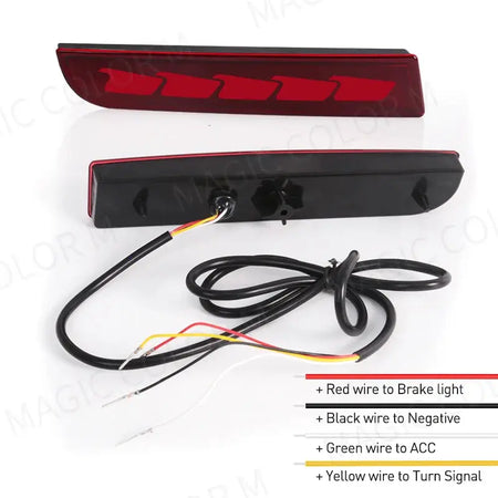LED Rear Bumper Reflector Lights For Mitsubishi Lancer Evo Evolution ASX Outlander Sport RVR Dynamic Turn Signal Tail Brake Lamp by InterCyprus Trading Ltd