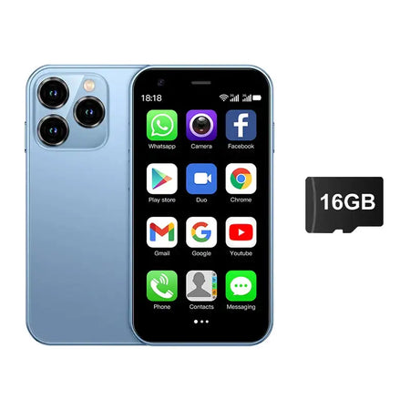 SERVO 15SE Mini Smartphone 3G WCDMA Android &ndash; Ultra Compact blue N 16GB TF card / 16g / 2 G