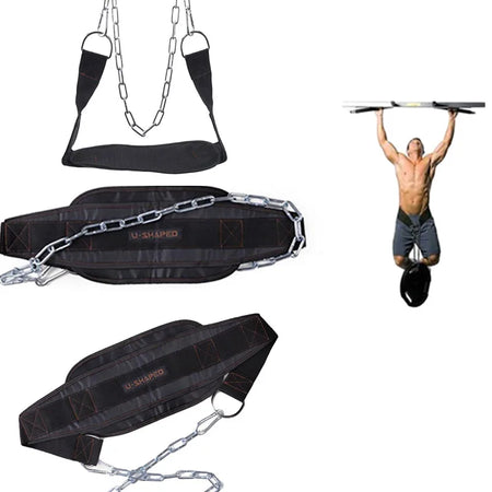 Thick Neoprene Weight Lifting Belt with Chain for Gym &amp; Fitness