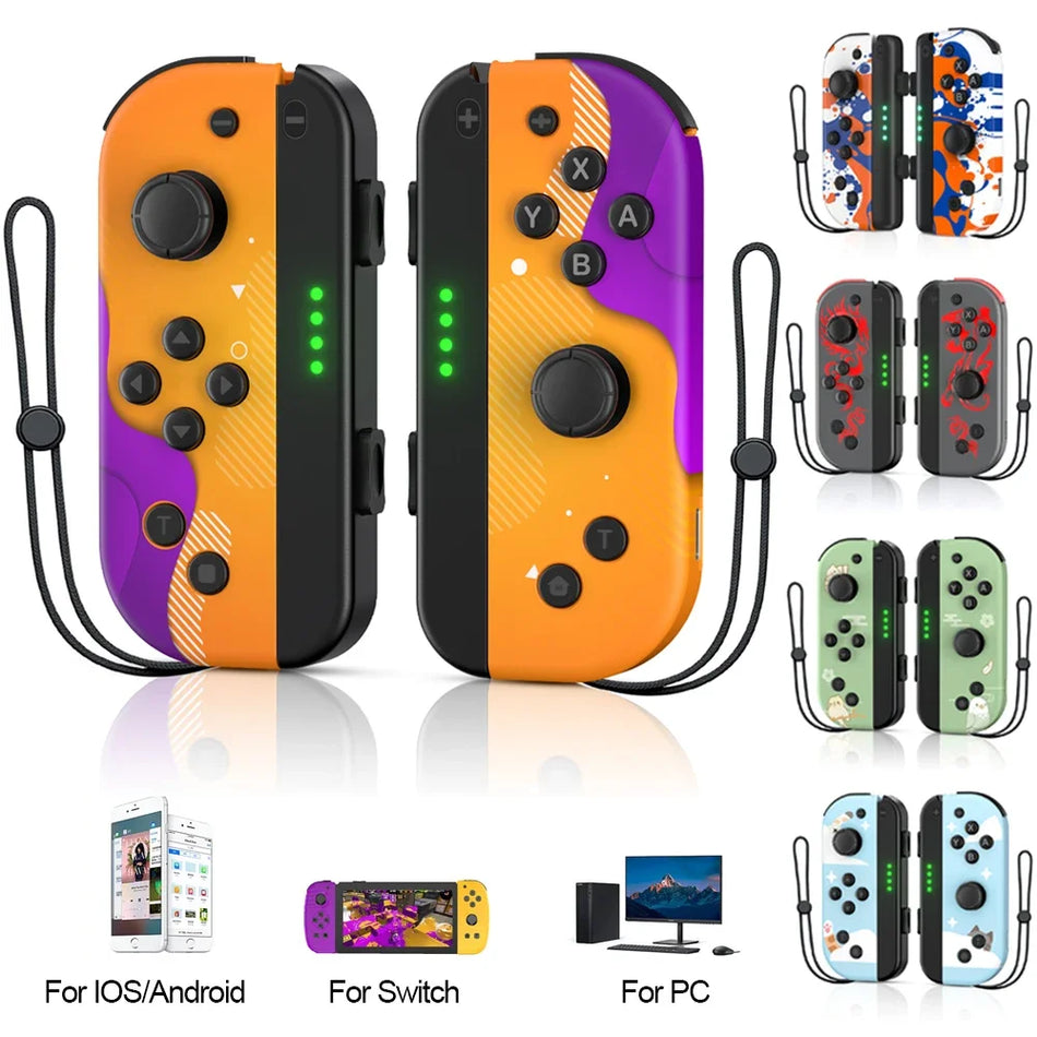 Wireless For Switch/LED Lite Gamepad For IOS/Android Bluetooth Mobile Game PC Controller Joypad Wake up Joysticks 6-axis Console