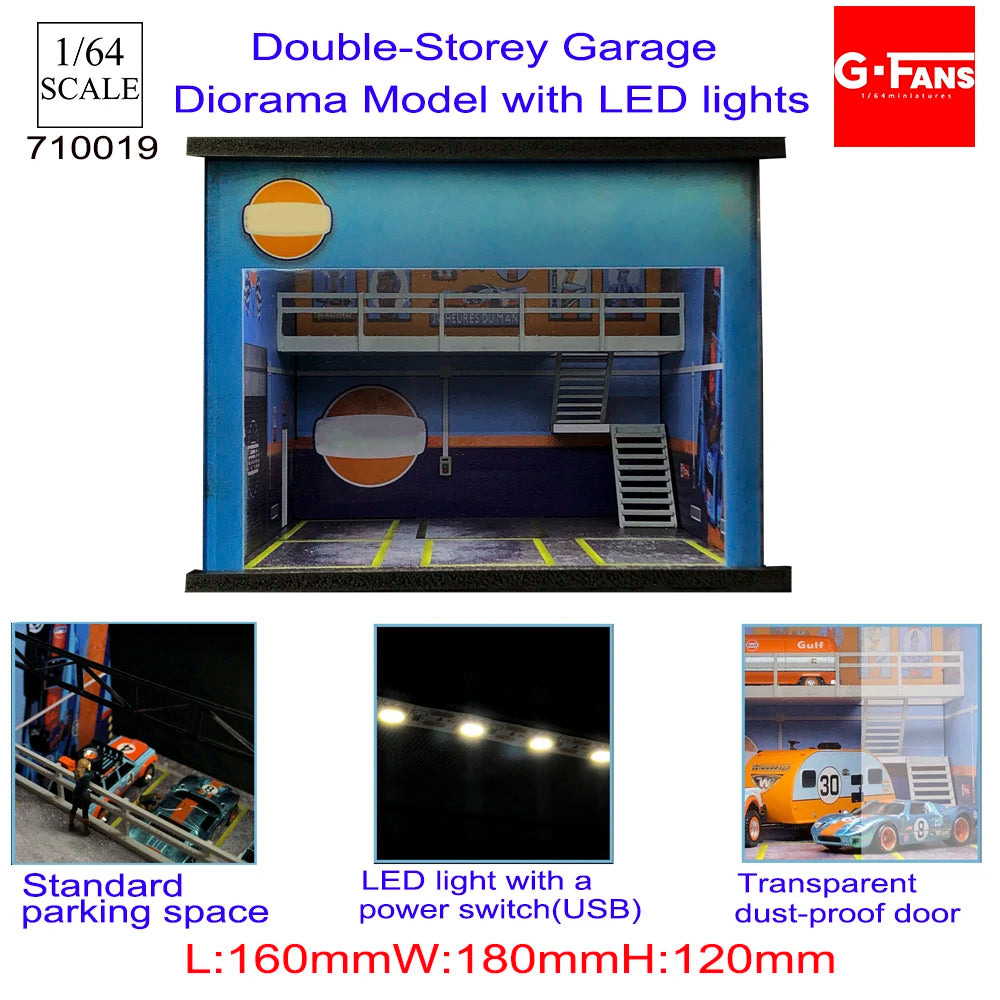 GFans 1:64 Diorama Car Garage &ndash; LED Lights Display 710019