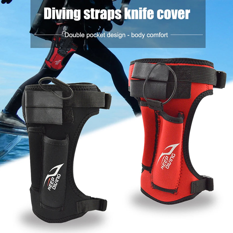 Diving Knife Leg Wrappings 3.5mm Neoprene Double Pocket