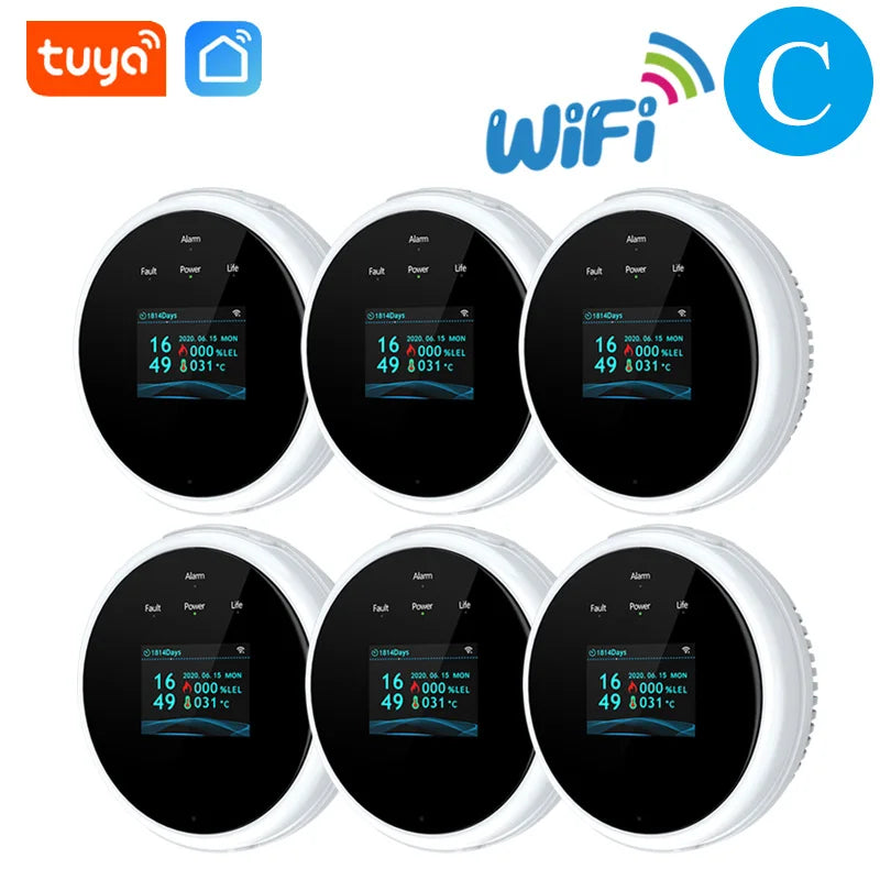 Tuya WiFi Gas Detector &ndash; LED Display and App Control Option C