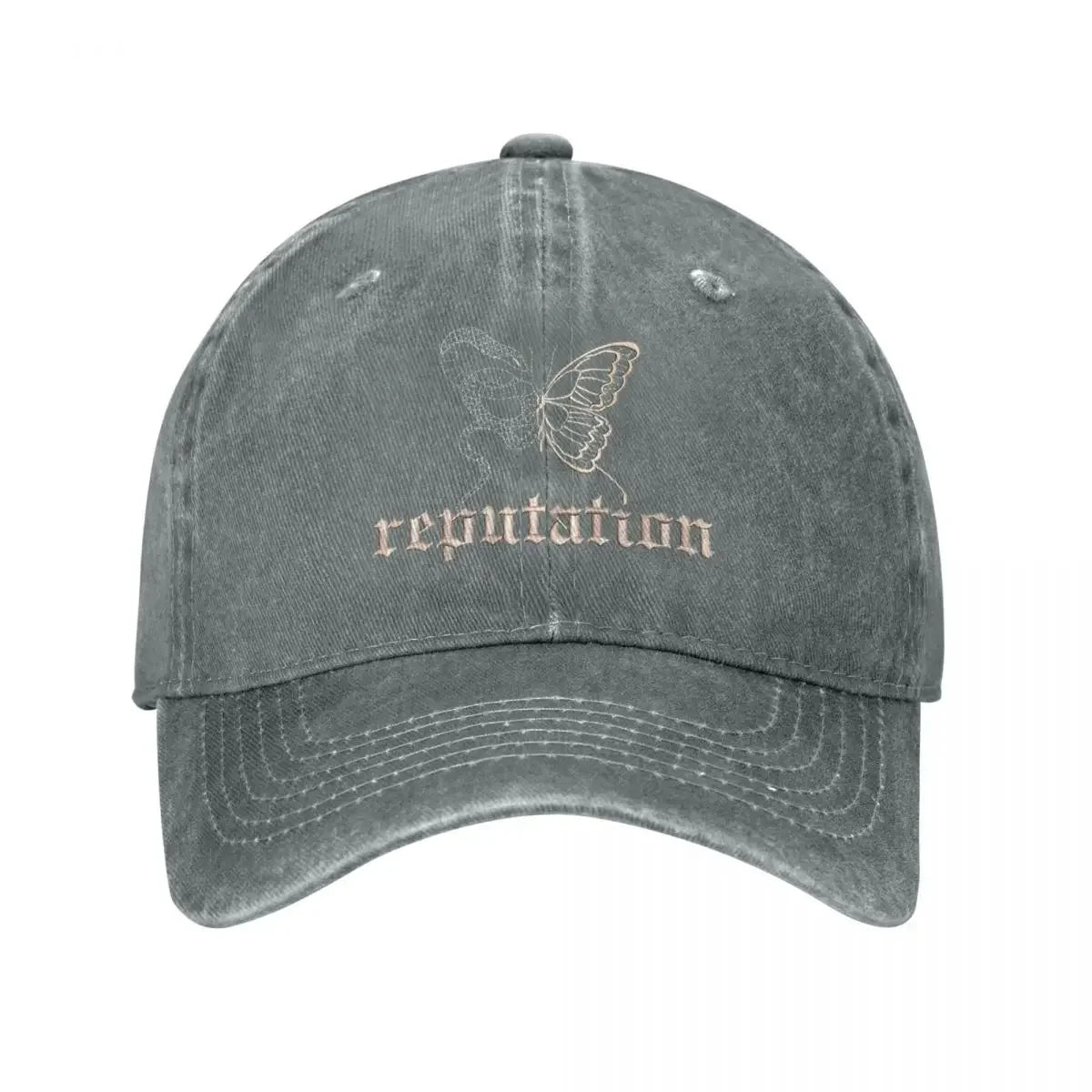 Swiftie 1989 Unisex Distressed Cotton Baseball Cap GRAY / One Size