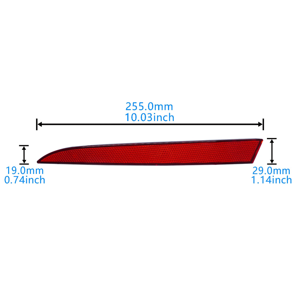 Reflector Roșu pentru Bara Spate Stânga pentru Seat Ibiza 6J MK V 08 12 5 Uși Montare Directă