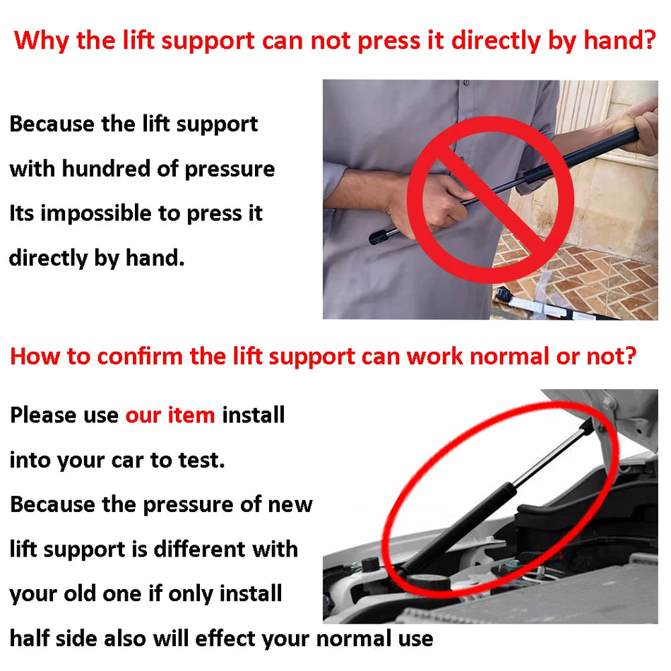 Podpery kapoty a zadných dverí Nissan Murano Z50, 4 kusy, plast a kov