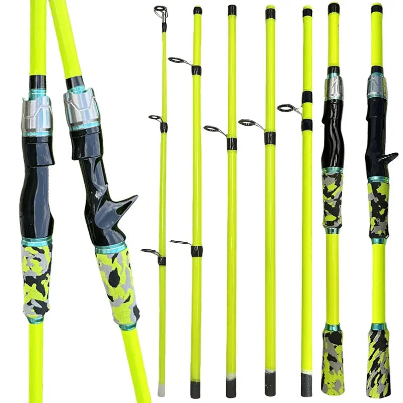 Ultralight Carbon Travel Fishing Rod - 1.8/2.1m, 4/5 Sections, EVA Handle