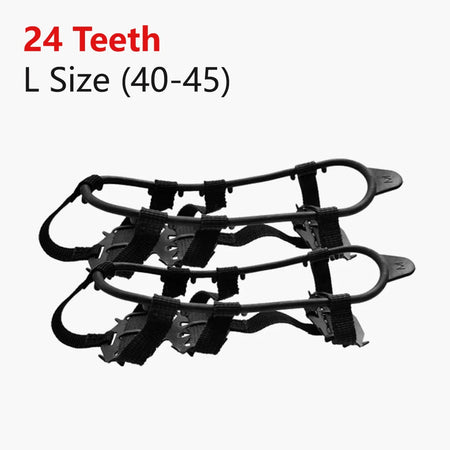 18 Teeth Steel Ice Gripper Spikes for Ultimate Snow &amp; Ice Traction L 40-45