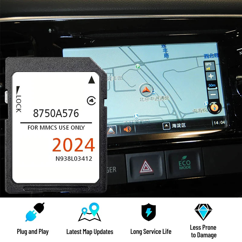 Tarjeta SD 16GB Actualización de Mapa del Reino Unido y la UE para Mitsubishi ASX L200 Lancer Outlander Outlander PHEV