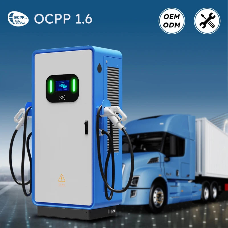 High-Power EV Charger Station with CCS2, 60kW-360kW, 500A, 380V 3-Phase, Fast Charging