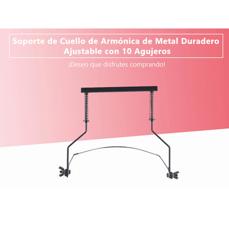 Adjustable Harmonica Neck Holder Rack &ndash; Durable Metal Frame