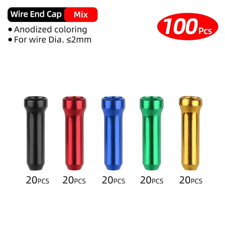 Deemount Alloy Caps &ndash; Lightweight and Durable Bicycle Cable End Solution Mix 100pcs / CHINA