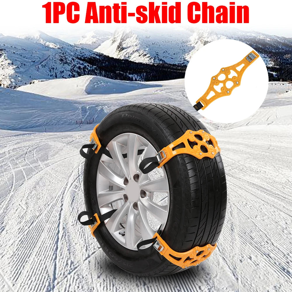 Winter Roadway Safety TPU Snow Chains &ndash; Double Buckle