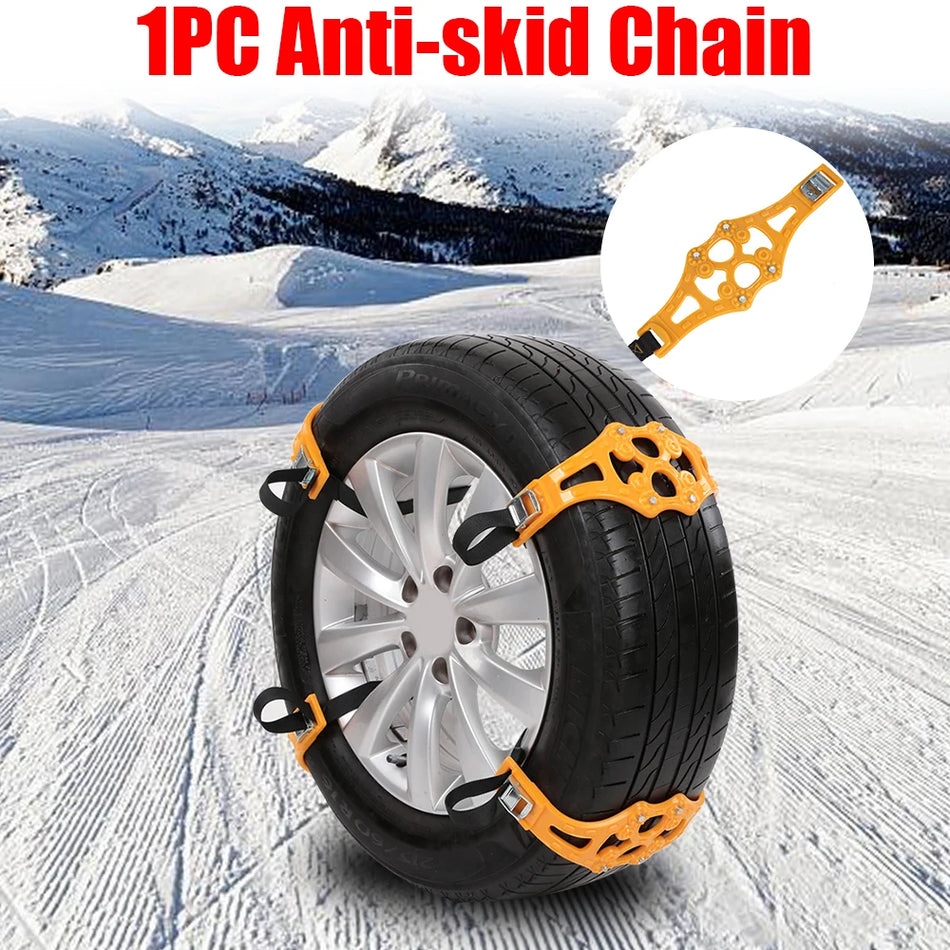 Winter Roadway Safety TPU Snow Chains &ndash; Double Buckle