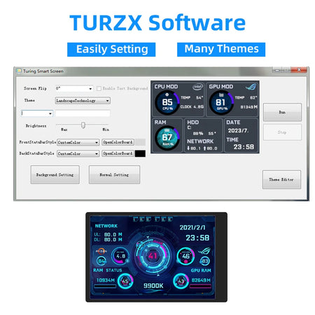 TURZX 3.5 Inch IPS Type C Secondary Screen &ndash; Enhanced Productivity for Multitasking