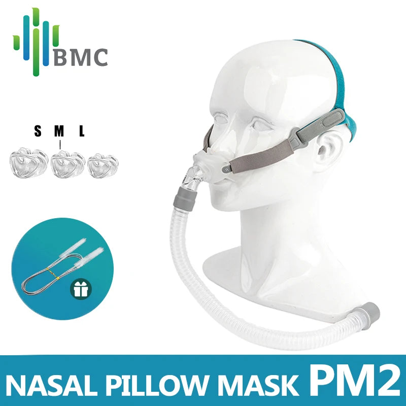 BMC PM2 CPAP Mask Nasal Pillows - 360 Degree Front Hose Default Title