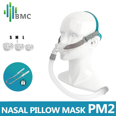 BMC PM2 CPAP Mask Nasal Pillows - 360 Degree Front Hose Default Title