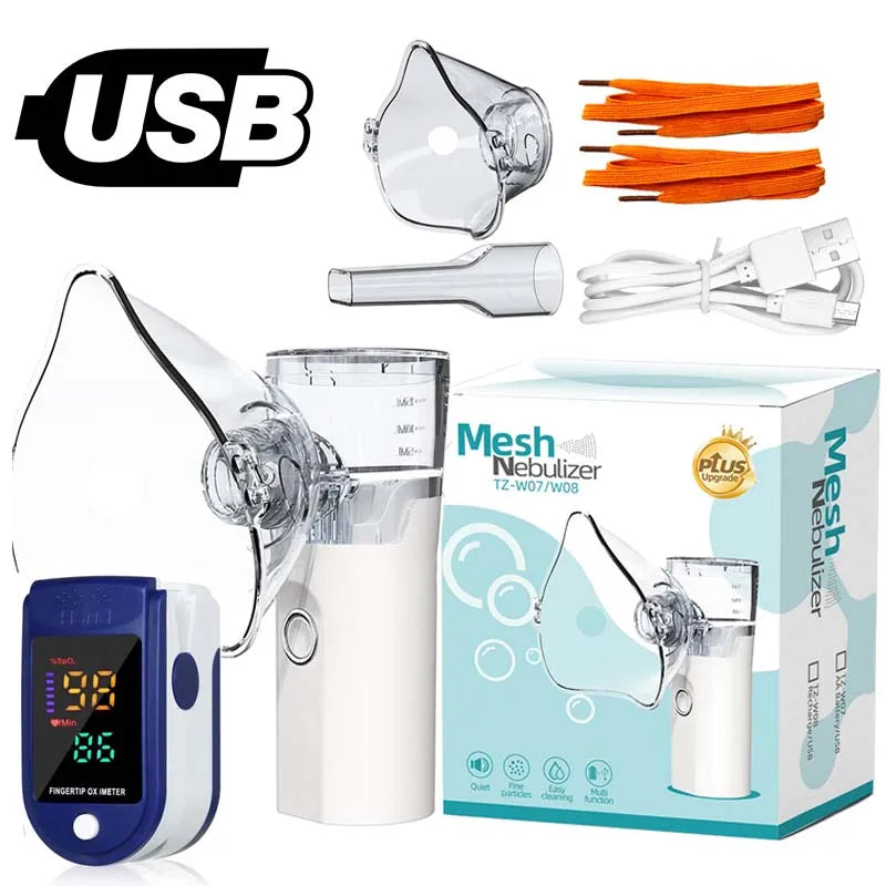 Bærbar håndholdt nebulisator inhalator til voksne og børn lydløs