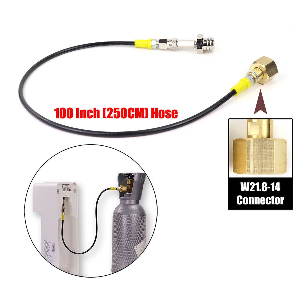 Soda Water Stream Maker Blue Cylinder &ndash; CO2 Adapter Kit W21.8 (250CM)