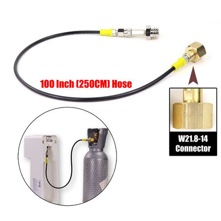 Soda Water Stream Maker Blue Cylinder &ndash; CO2 Adapter Kit W21.8 (250CM)