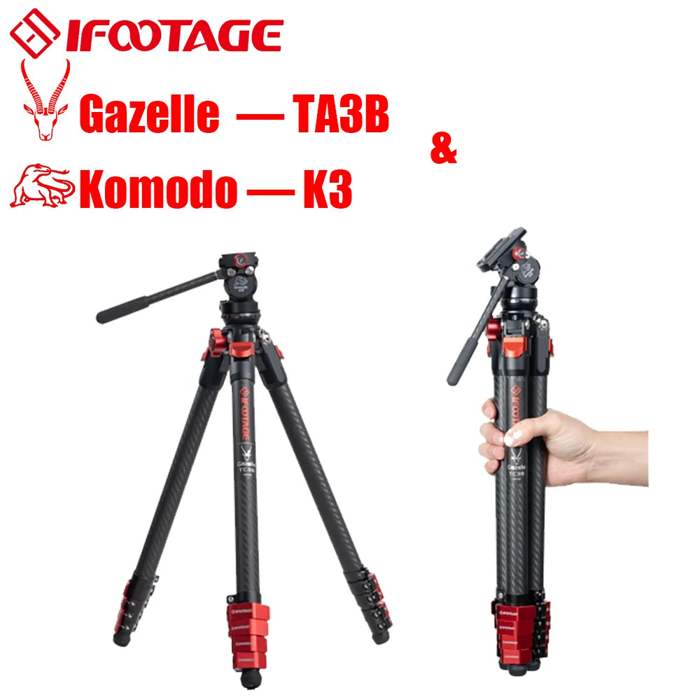 IFOOTAGE Gazelle TA3B With K3 Fluid Head &ndash; Smooth Shots TA3B add K3 / Bundle 1