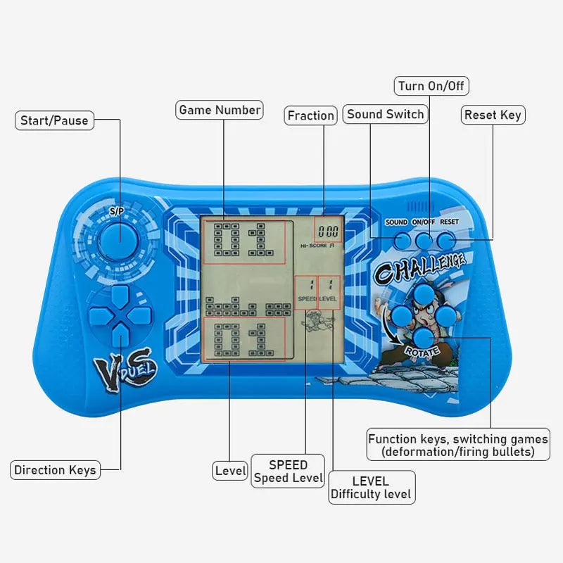 Classic 3.5 Inch Handheld Game Player &ndash; Retro Tetris