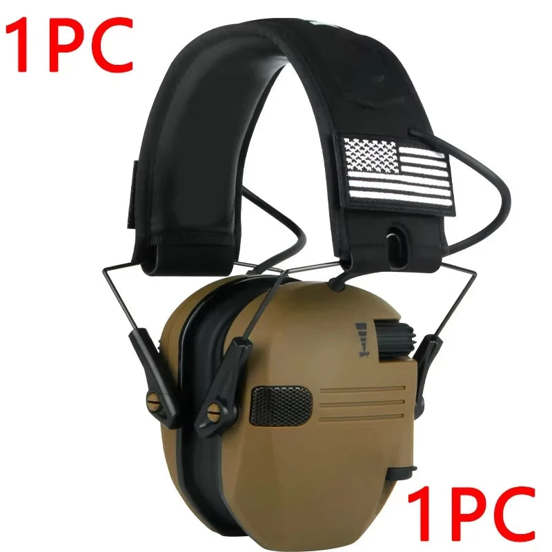 Tactical Electronic Shooting Earmuff &ndash; Hearing Protection brown