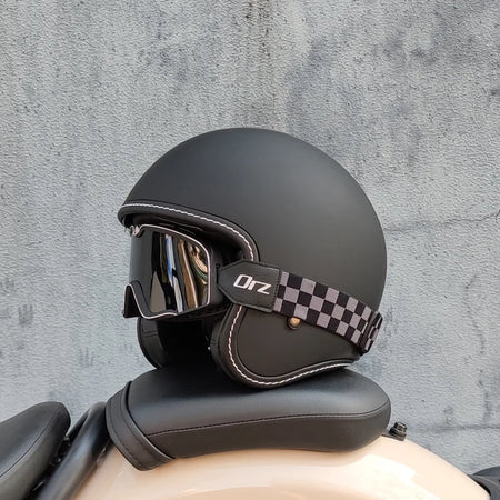 OrzChoice 2025 Retro Motorcycle Helmet - Built In Lens 9 / L