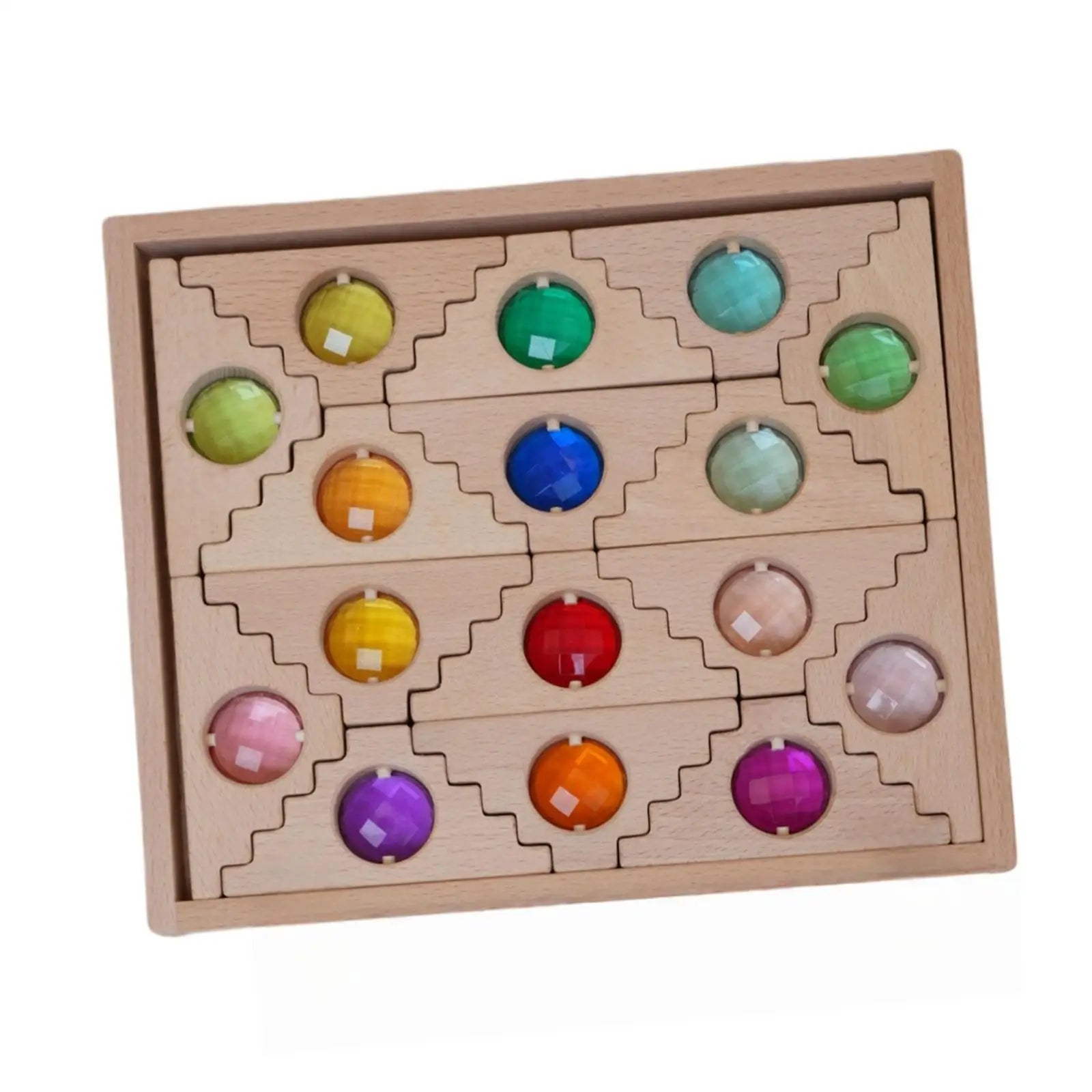 Cube Blocks Set | Sensory Training &amp; Educational Wooden Stacking Toy for Kids