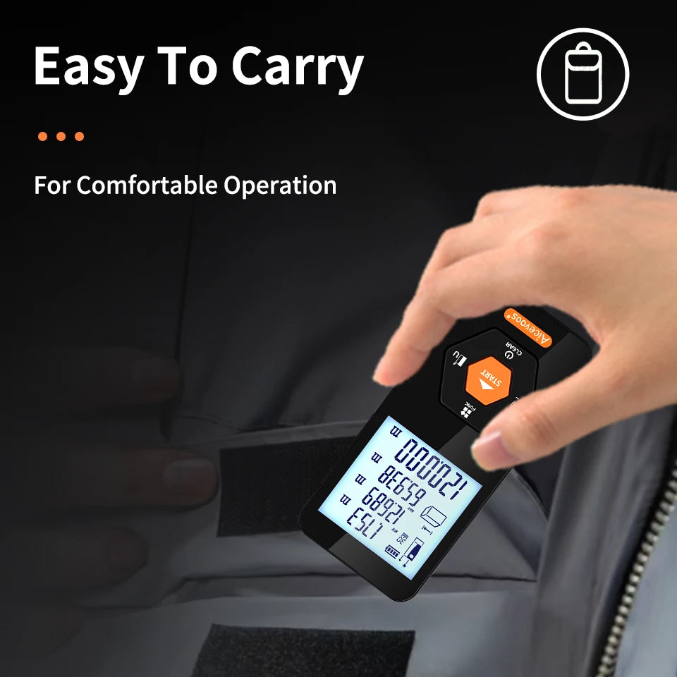 Aicevoos Rechargeable Digital Laser Rangefinder - Accurate Distance Meter up to 120M