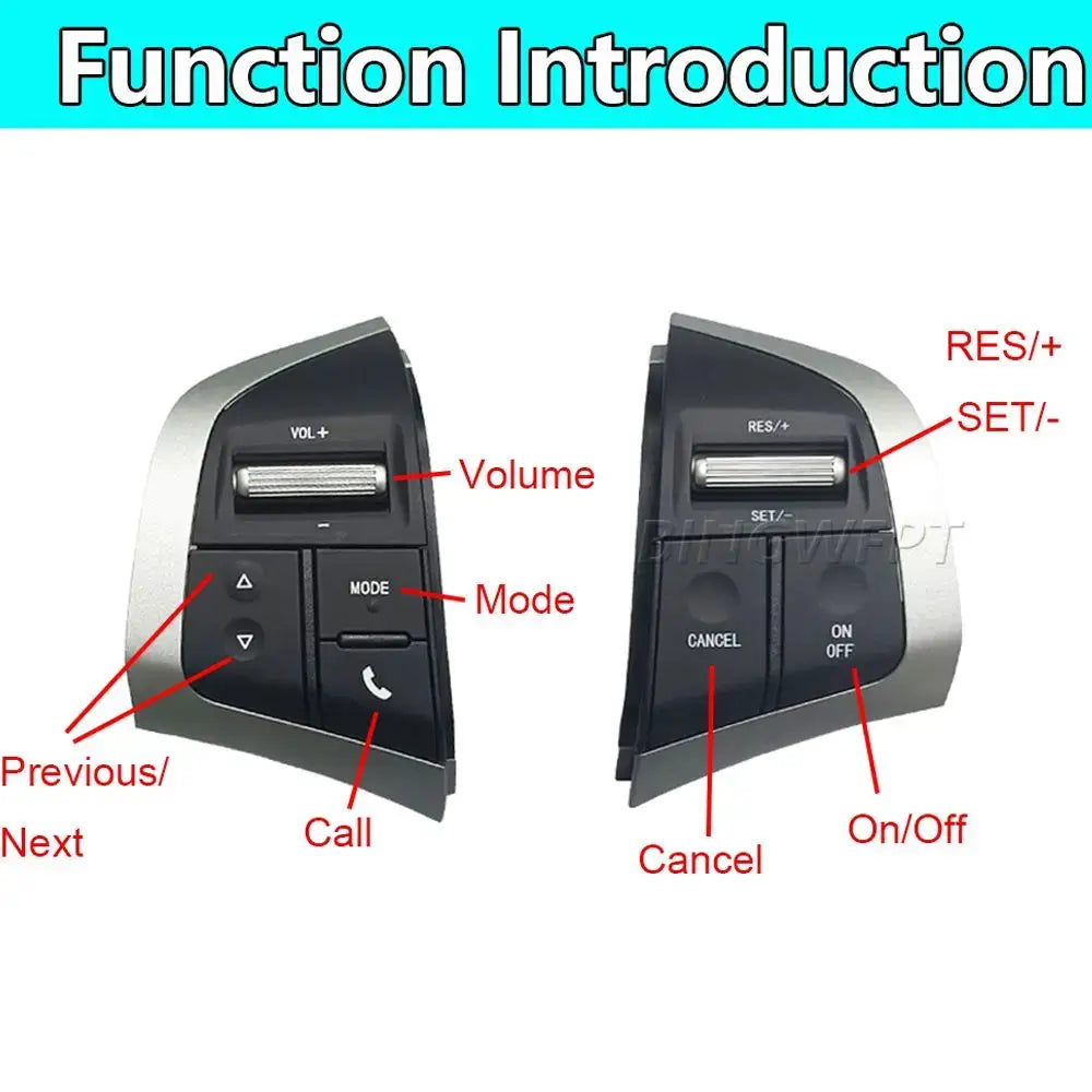 Multifunction Steering Wheel Switch Audio Volume Music Media Telephone Control Buttons For Isuzu D-Max 2015 2016 2017 2018 DMAX by InterCyprus Trading Ltd