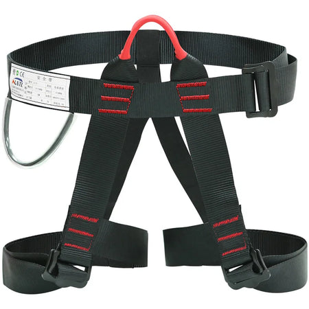 High-Altitude Safety Harness with Back Lanyard for Climbing and Construction black