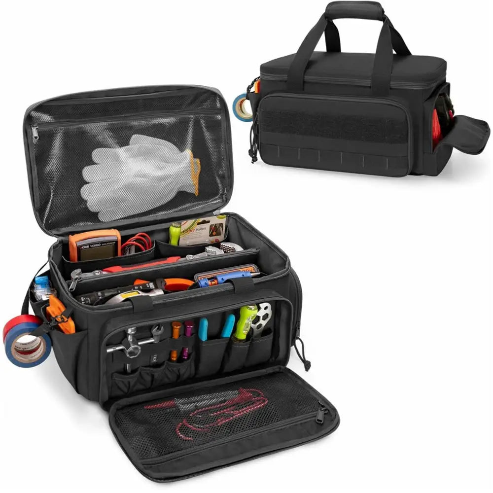 14" Heavy Duty Tool Bag Multipurpose Work Organizer for Handyman,Carpenter,Durable Portable Tool Storage by InterCyprus Trading Ltd