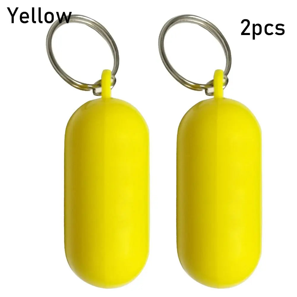 1/2pcs Kayak Floating Keyring Fender Buoyant Key Ring Marine Sailing Boat Float Canal Keychain Water Sports Accessories yellow-2pcs