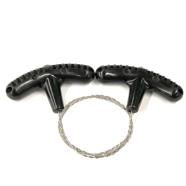 Portable Stainless Steel Wire Saw with Finger Handle for Outdoor Adventures