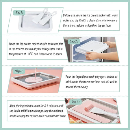 Ice Cream Maker Pan &ndash; Multifunctional Plate With Scrapers