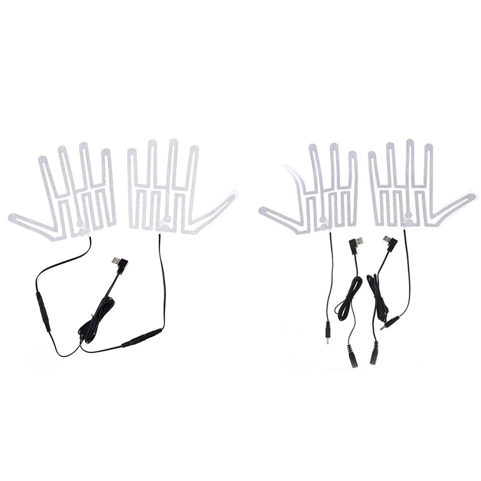 Vijfvinger Handschoen Verwarmingskussen Koolstofvezel 5V Isolatie