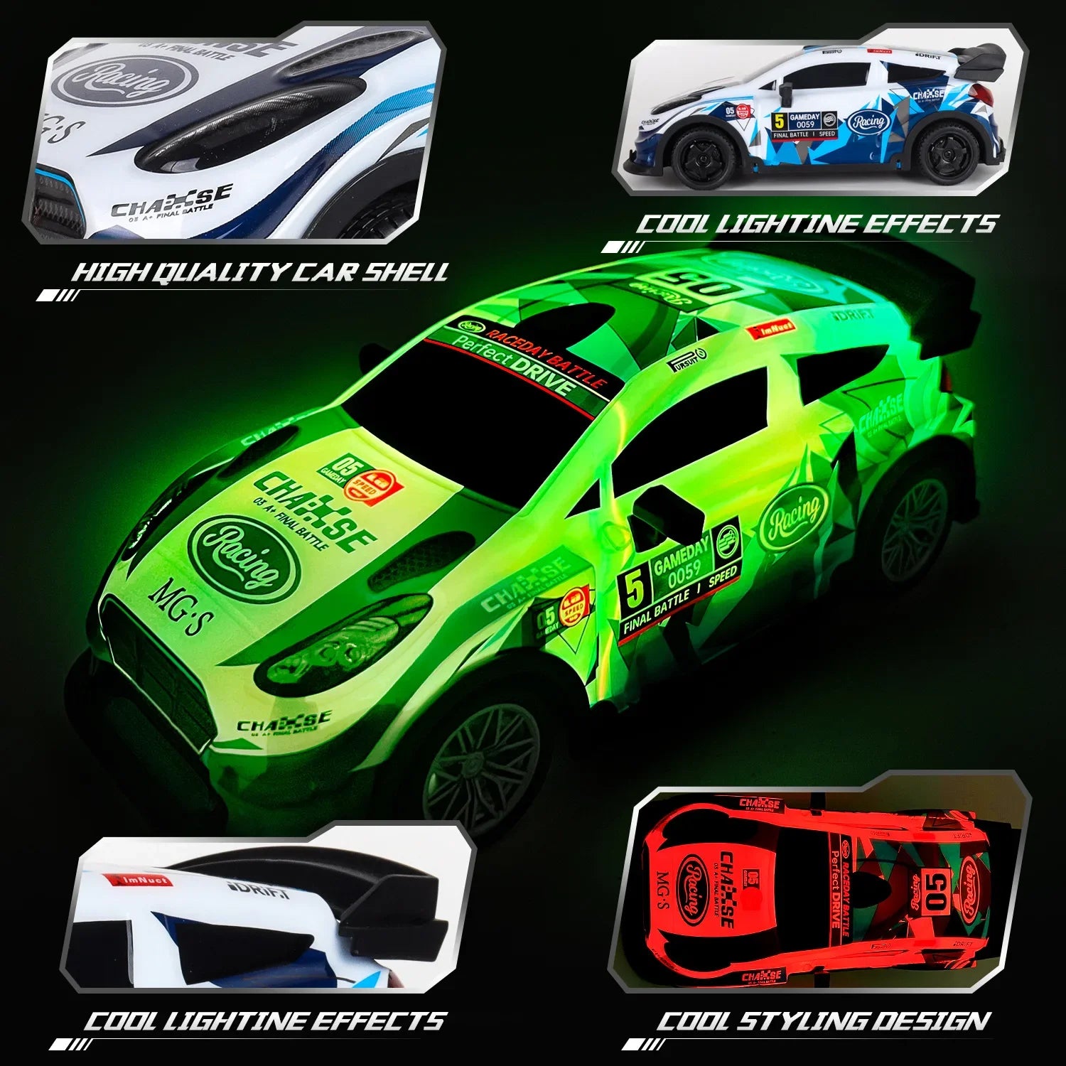 1:18 Remote Control Car &ndash; Glow In Dark 2.4G RC Speed