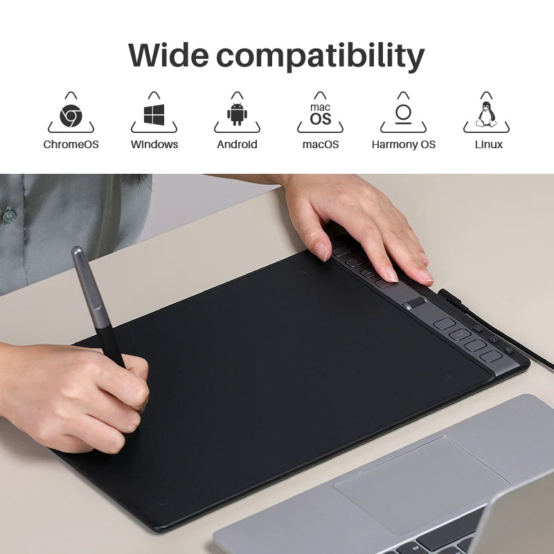 Huion Inspiroy 2L Grafiktavla H1061P Med PW110 Batterifri EMR Stylus USB-C