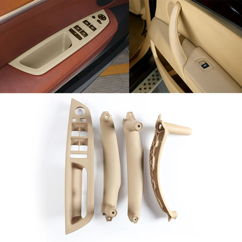 Interior Door Handle Pull Cover and Armrest Panel Trim for BMW X5 X6 E70 E71