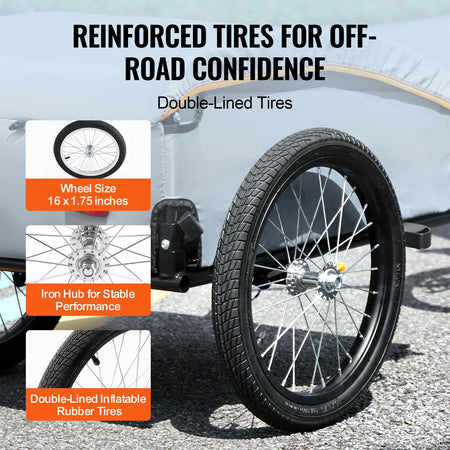 SucceBuy Bike Cargo Trailer Foldable Wagon &ndash; Waterproof