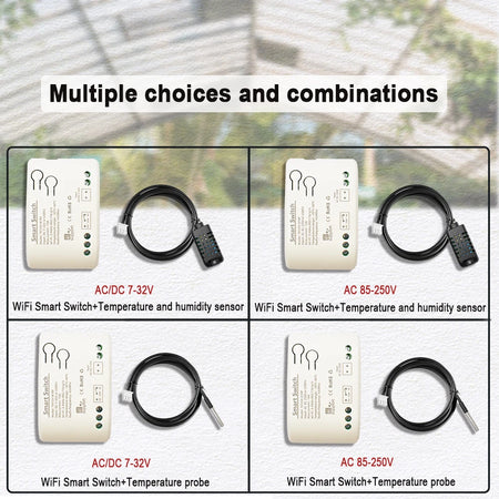 Smart Temp Humidity Wifi Switch 10A &ndash; Alexa And Google Home