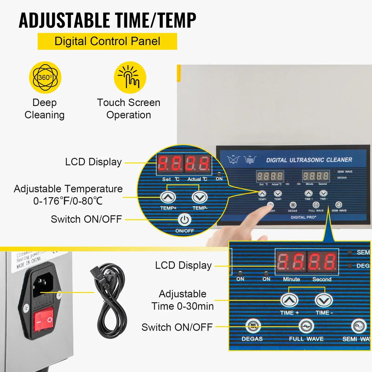 22 L Ultrasonic Cleaner Dual Frequency 28 40 KHz