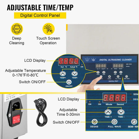 22 L Ultrasonic Cleaner Dual Frequency 28 40 KHz