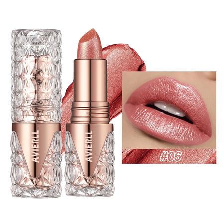 NoEnName_Null Fine Glitter Moisturising Lipstick 06 / Full Size