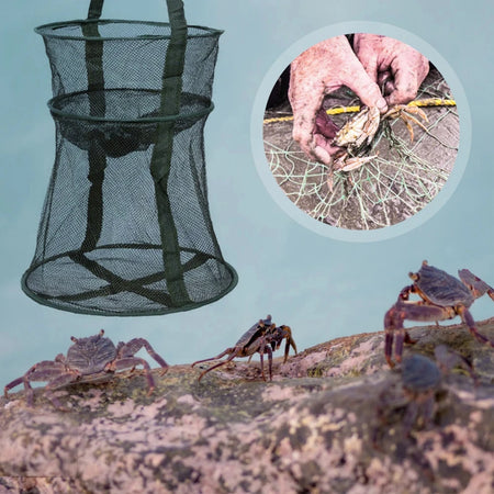 Folding Fishing Net - Durable, Portable, and Versatile Trap for Fish &amp; Crabs