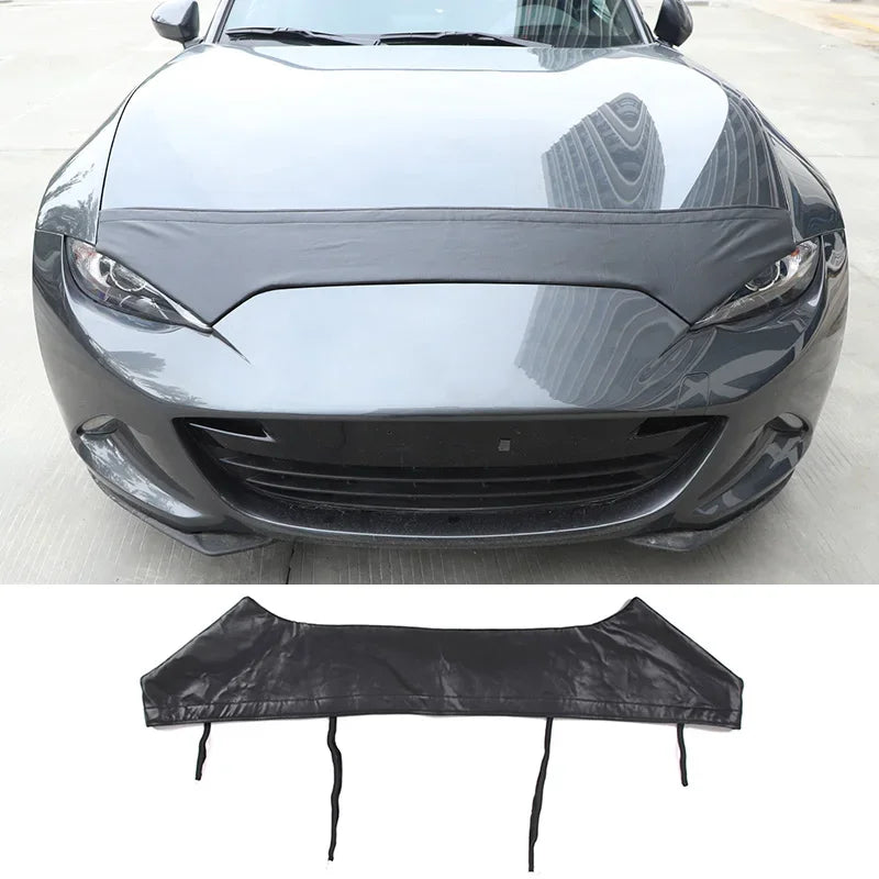 Defletor de Capot em Pele Mazda MX5 Escudo Preto Exterior