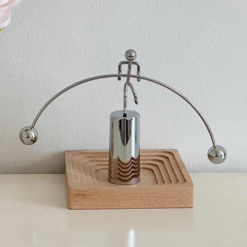 Kinetic Art Weightlifter Desk Toy for Stress Relief and Home Office Decor - Perfect Gift for Adults &amp; Kids