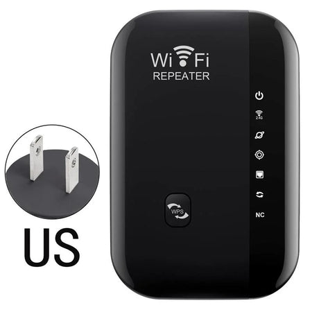 300Mbps Wireless Wi-Fi Range Extender for Seamless Connectivity US-Black